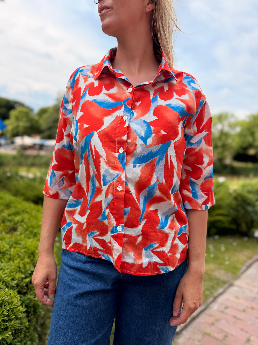Saint James Alice MC Bluse mit Printmuster
