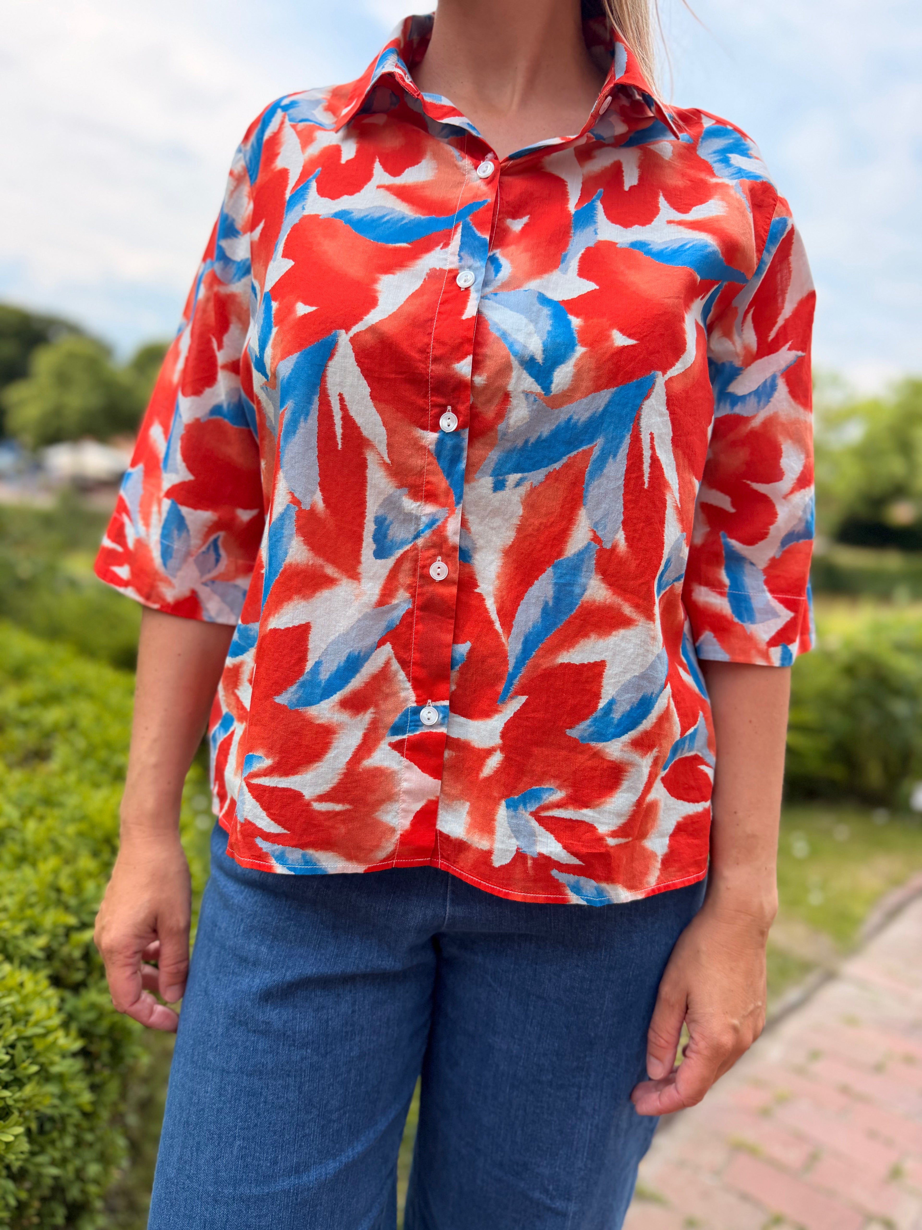 Saint James Alice MC Bluse mit Printmuster