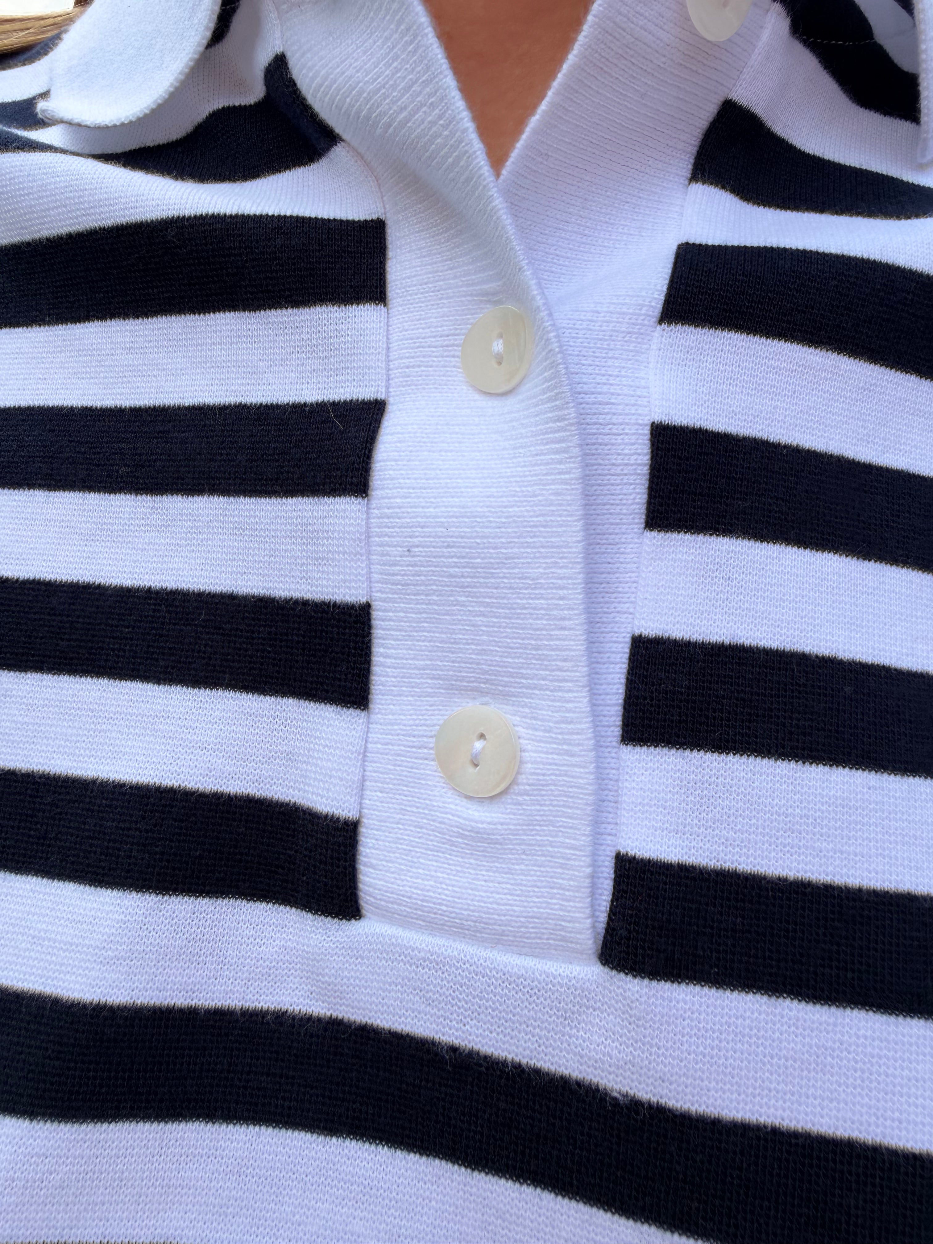Saint James Carola R Poloshirt Blanc/Marine