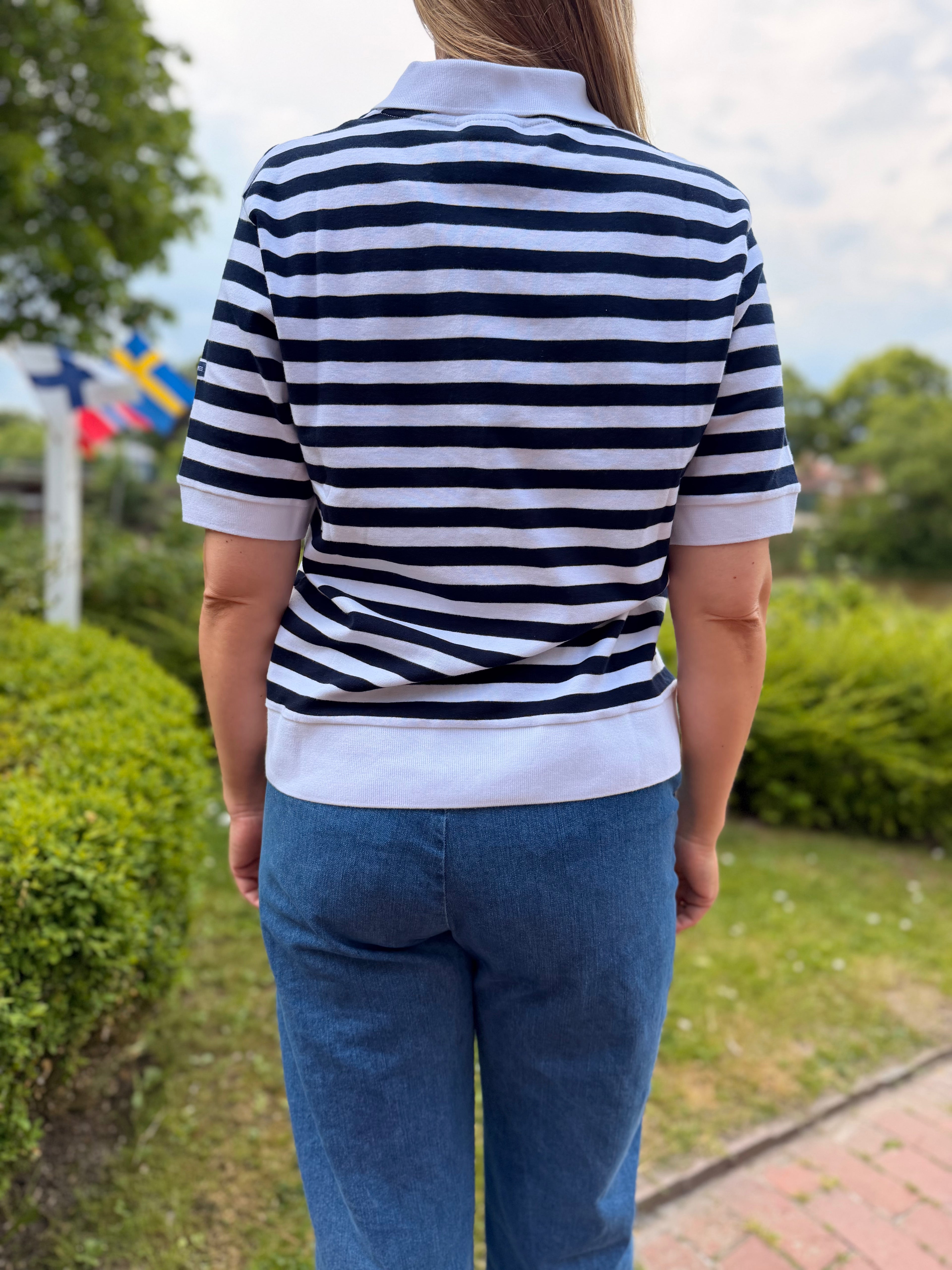 Saint James Carola R Poloshirt Blanc/Marine