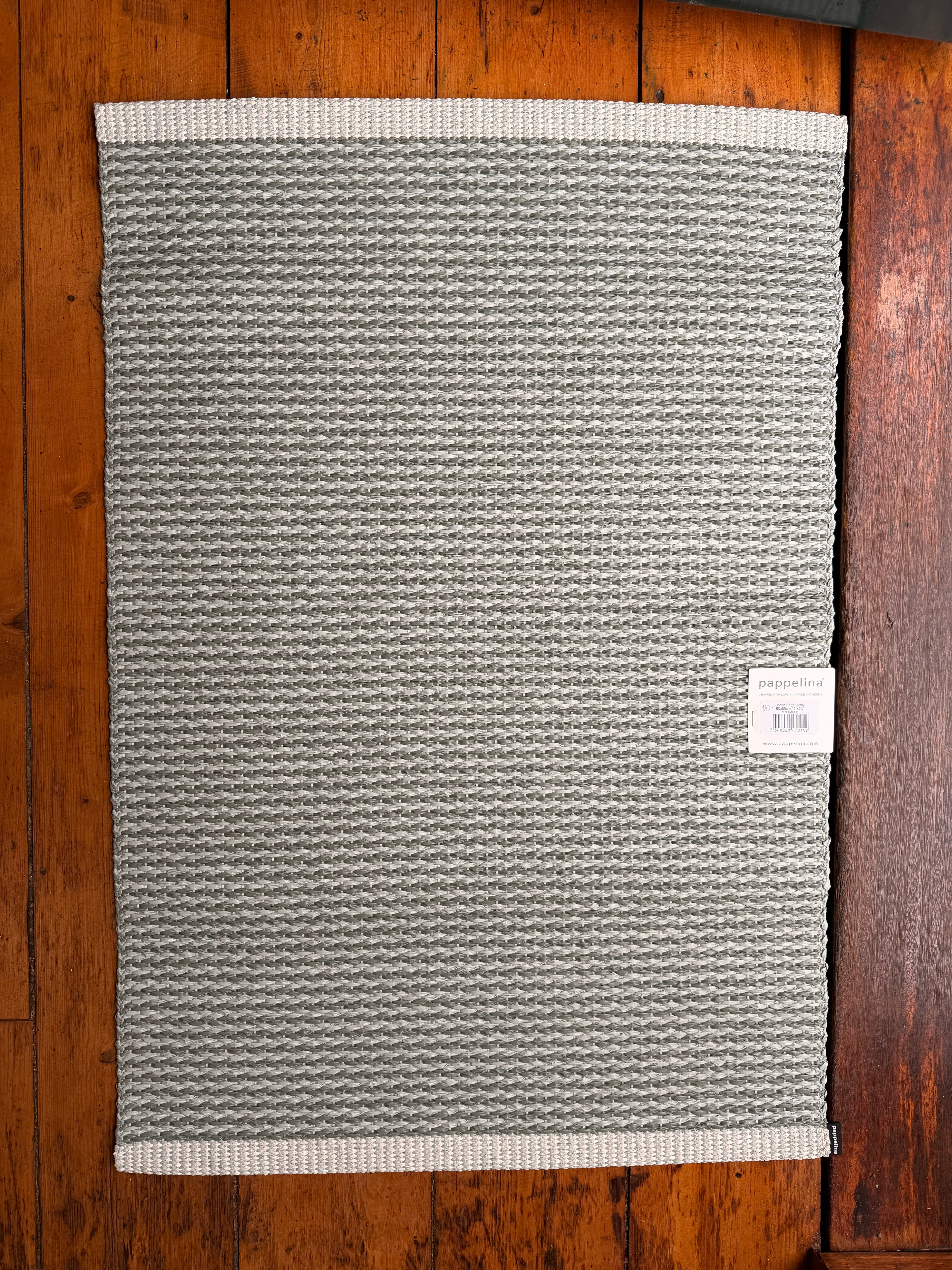 Pappelina Teppich Mono Sage/Armey 60x85 cm - Made in Sweden