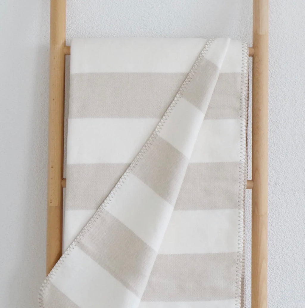 Riema Bio-Baumwolldecke Beige-Natur