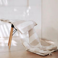 Riema Bio-Baumwolldecke Beige-Natur