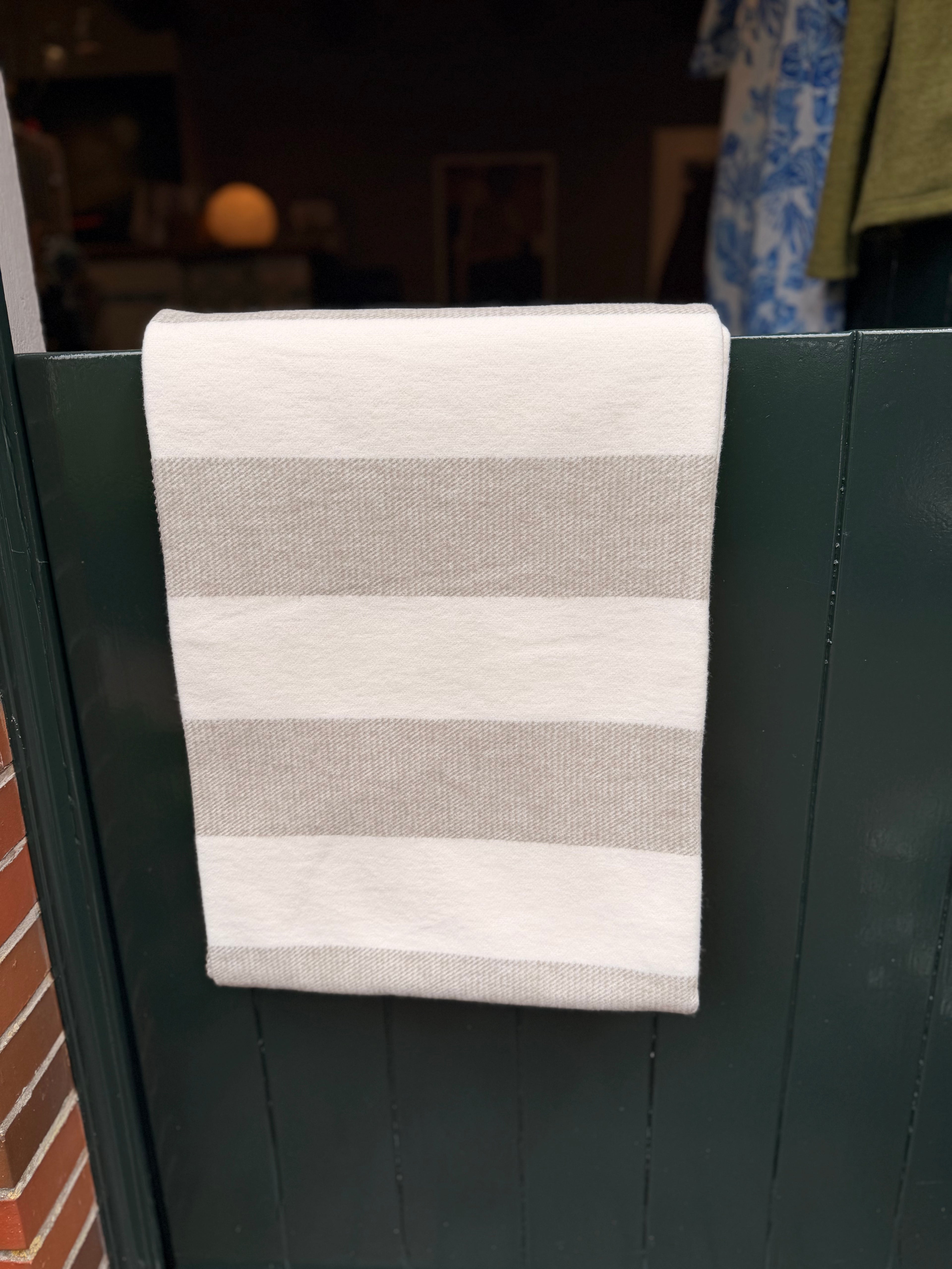 Riema Bio-Baumwolldecke "Natur-Grau"